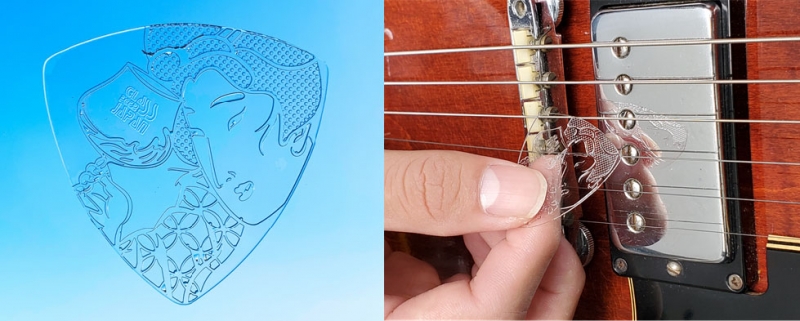 世界初！ユニークな音響特性を持つシリカガラス製楽器用ピックを開発